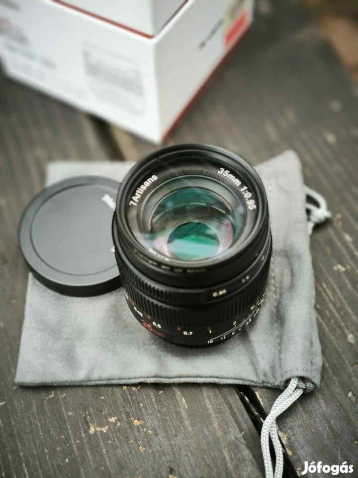 7 Artisans 35mm, f0,95 objektív, Fuji x bajonettel