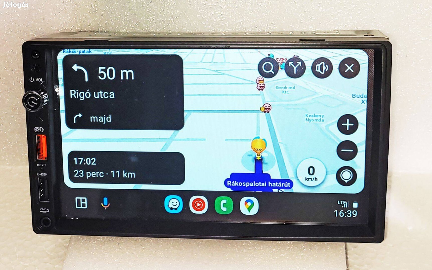 7 Col 2DIN Autórádió fejegység Carplay Telefonkihangositás