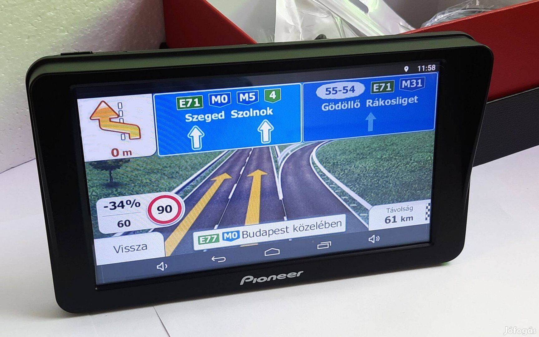 7 Col Pioneer Navigáció Android 4 MAG 16GB GPS Truck Kamion 2024