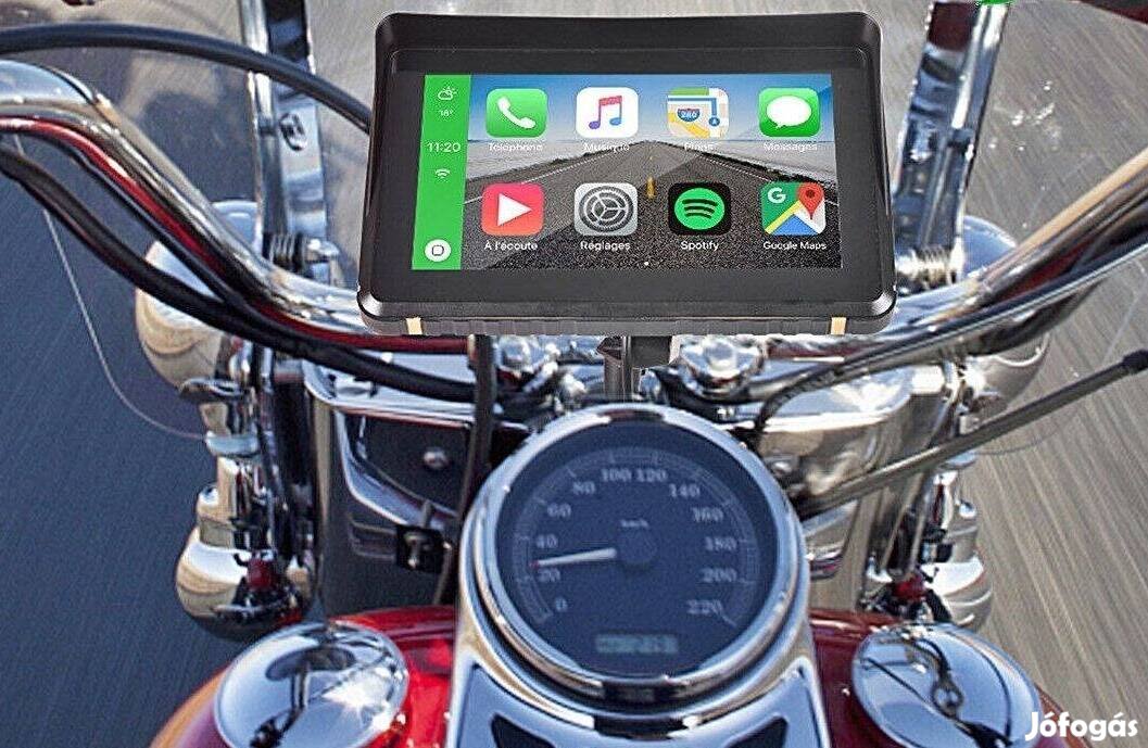 7" IPX6 Vízálló Motoros Wifi Android Auto Apple Carplay GPS navigáció