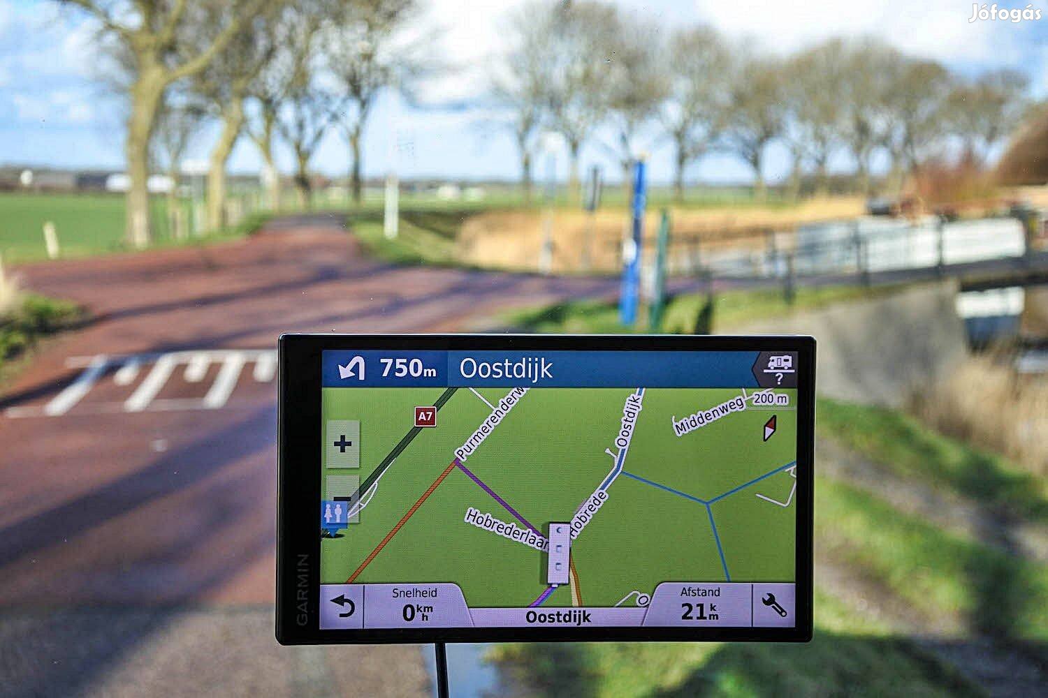 7" Prémium Wifi Lakóautó GPS Garmin Camper 770 navigáció élettartam EU