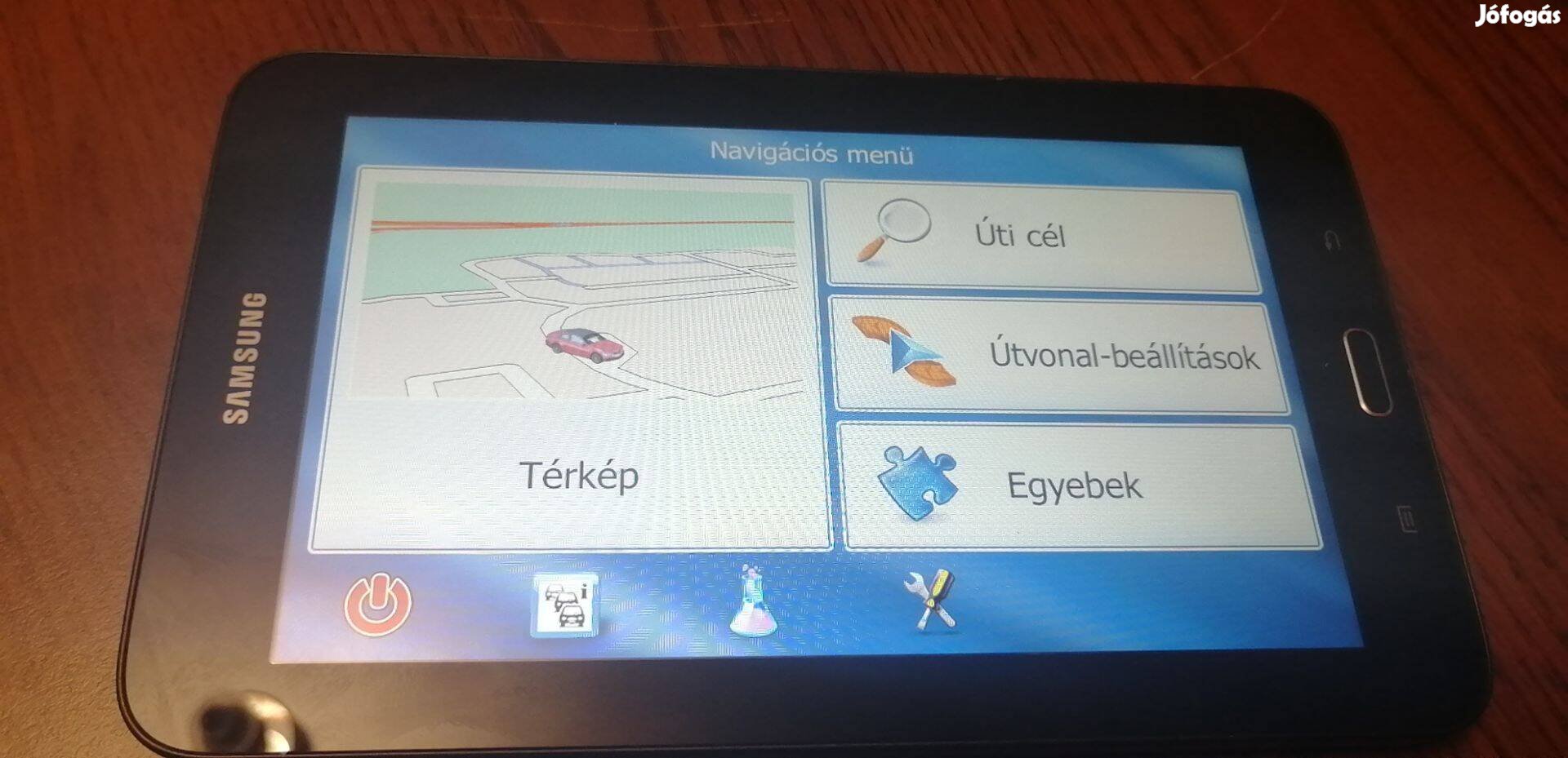 7" autós GPS navigáció Samsung tableten, friss térképekkel eladó