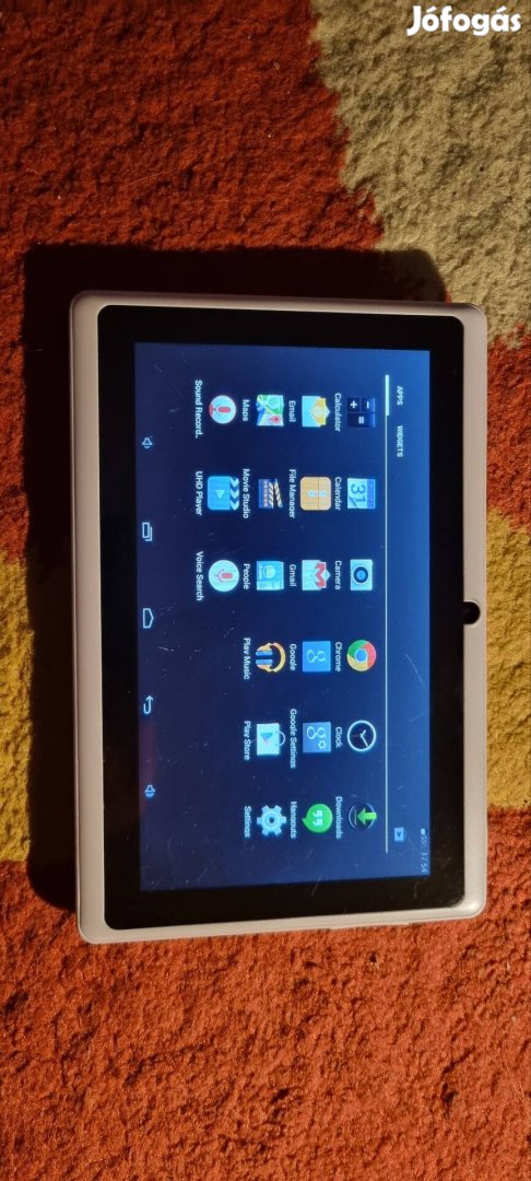 7" tablet 8Gb quad core, fehér 