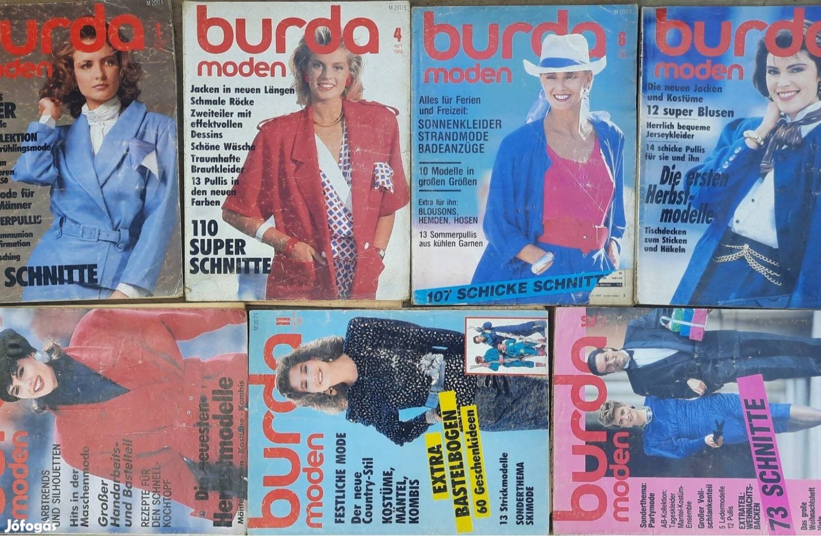 7 darab 1986-os Burda magazin eladó