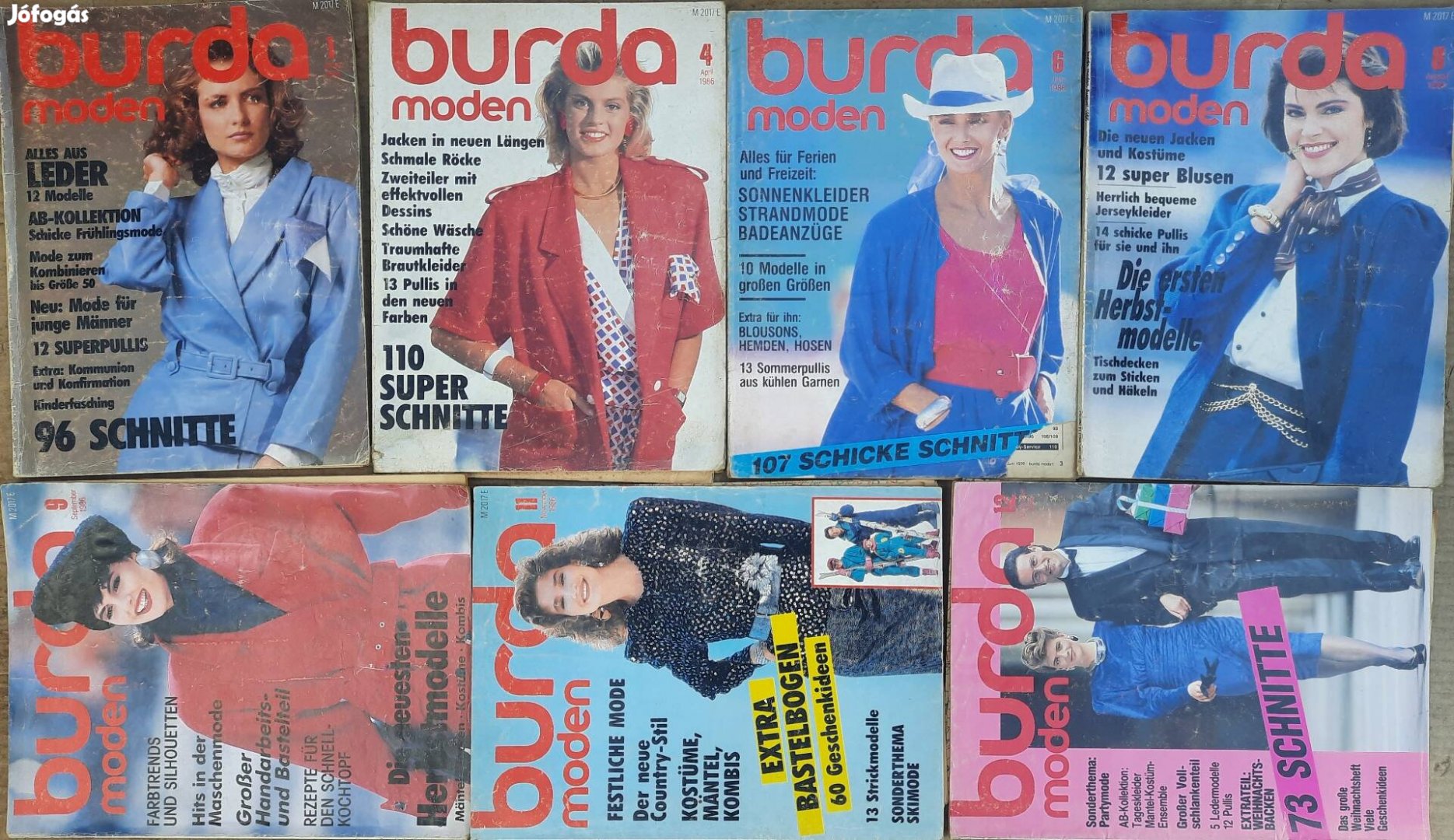 7 darab 1986-os Burda magazin eladó 