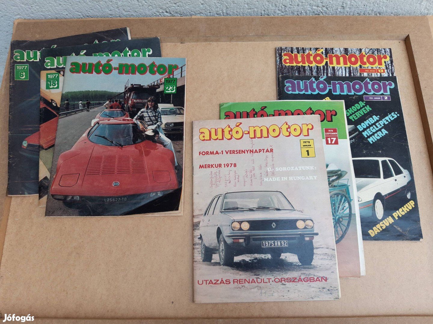 7 darab Autó-motor újság eladó, 1977, 1978, 1983