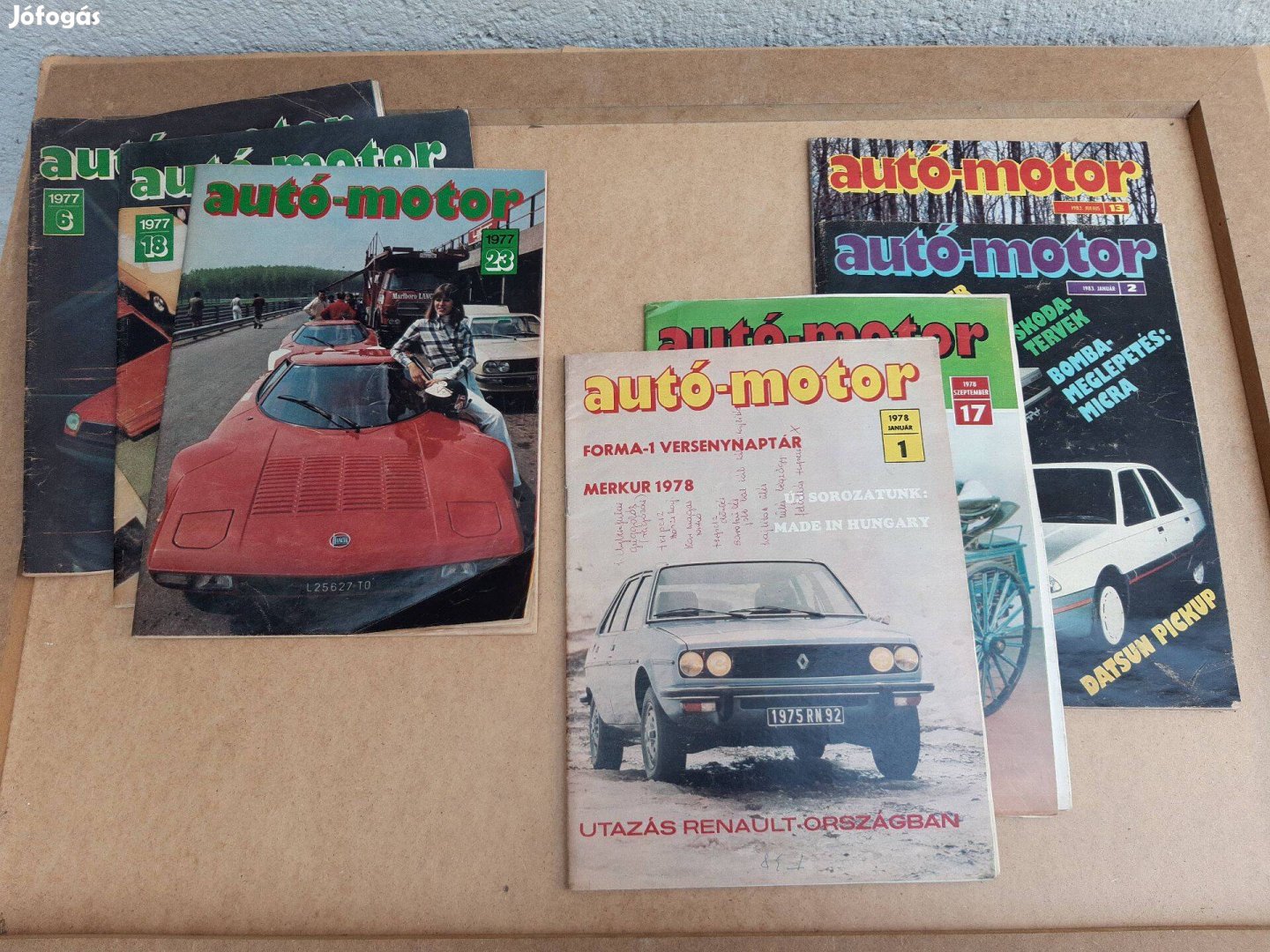 7 darab Autó-motor újság eladó, 1977, 1978, 1983