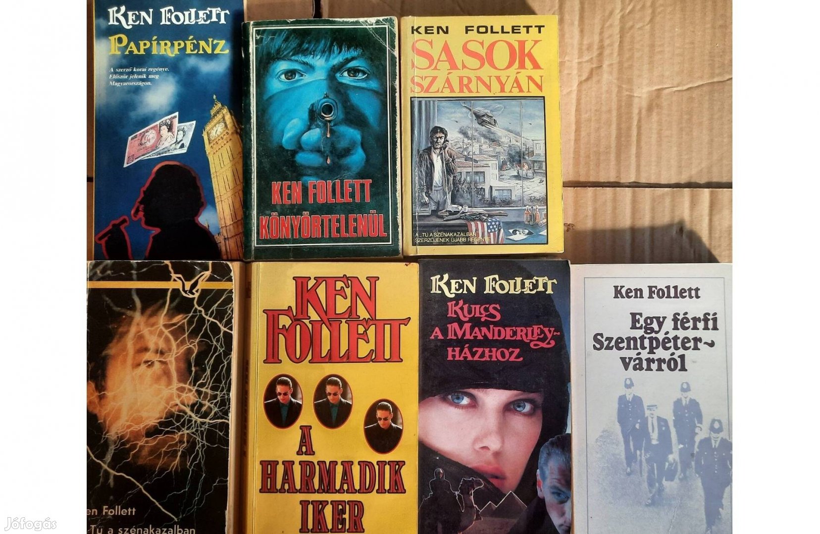 7 darab Ken Follett könyv eladó