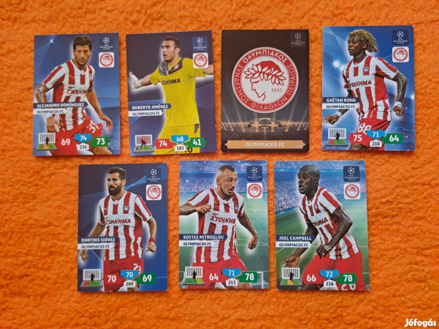 7 db focis kártya Uefa Champions League 2013-2014 Olympiacos FC