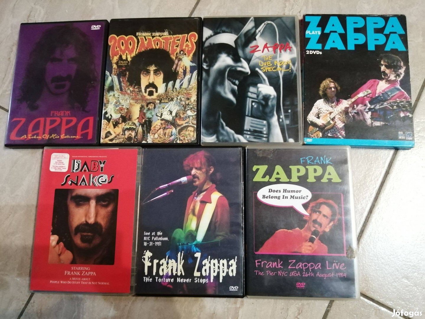 7 db gyári - Frank Zappa -zenei DVD eladó