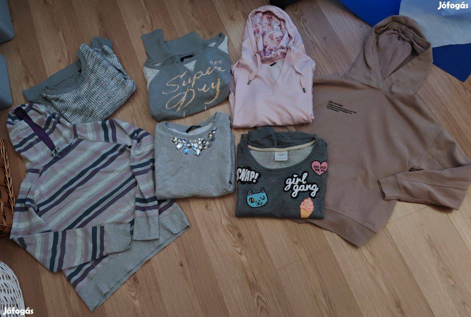 7 db sportos pamut női pulóver csomag