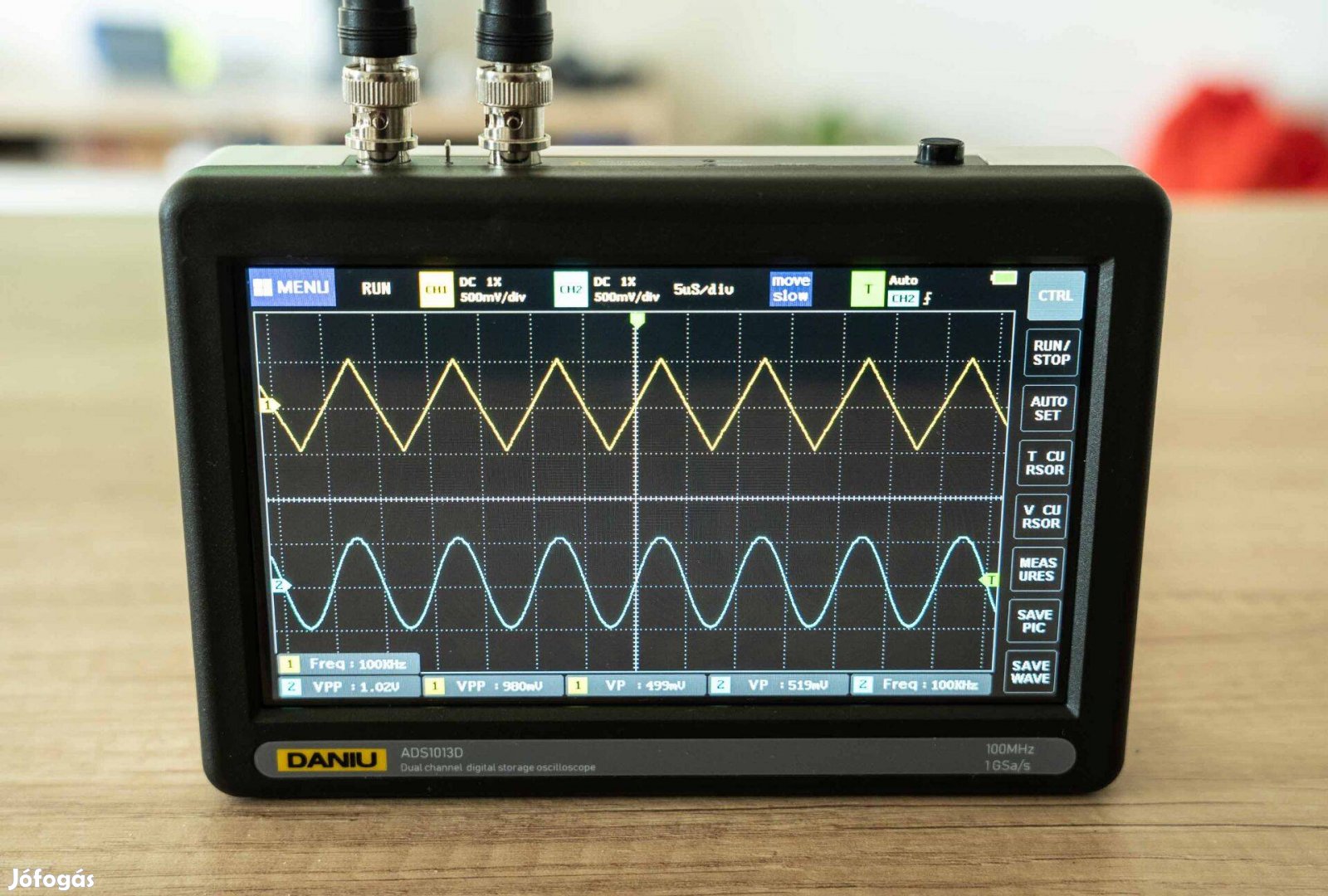 7-inch Digital 2x100MHz tablet Oscilloscope, oszcilloszkóp