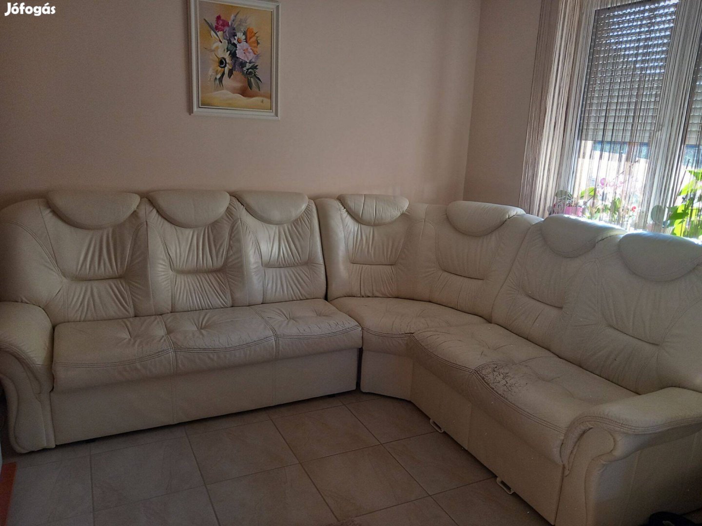 7 személyes bőrkanapé