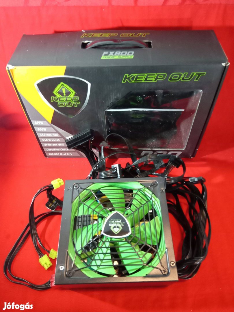 800W 2 db VGA 6+2 számítógép tápegység gyári dobozában. FX800. Posta