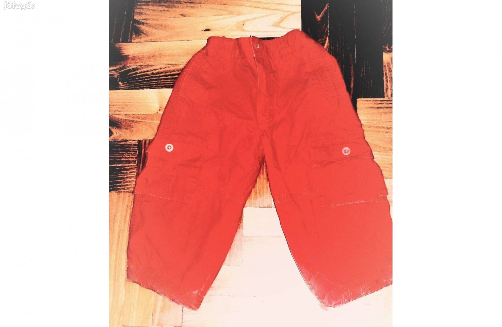 80 12-18 hó cuki piros vékonyan bélelt hosszú nadrág, naci
