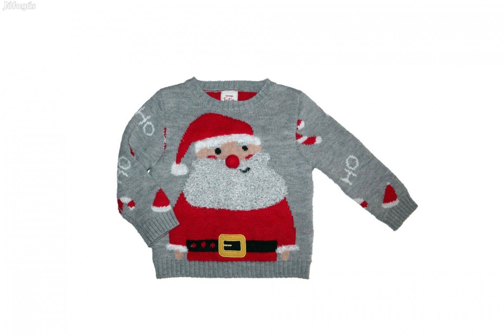 80 86-os Mikulás mintás kötött pulóver 80-as 86 lány karácsonyi felső