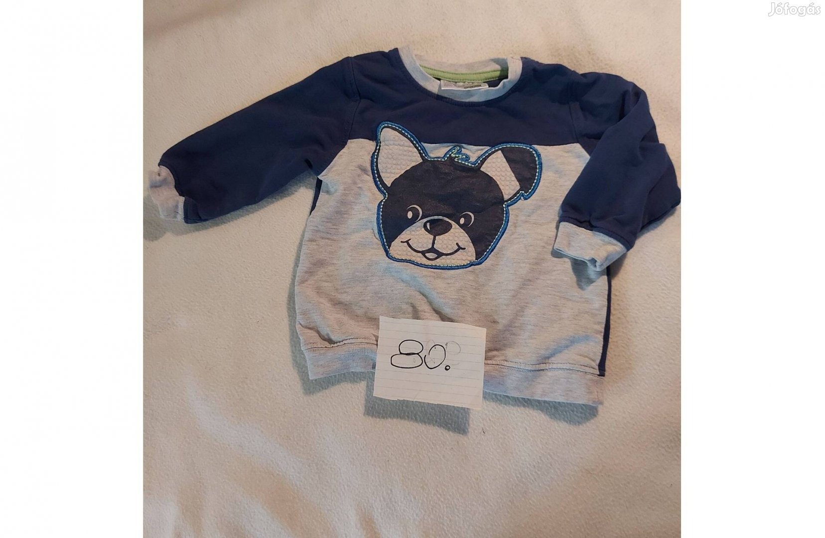 80-as méretű, hosszúujjú kisfiú felső
