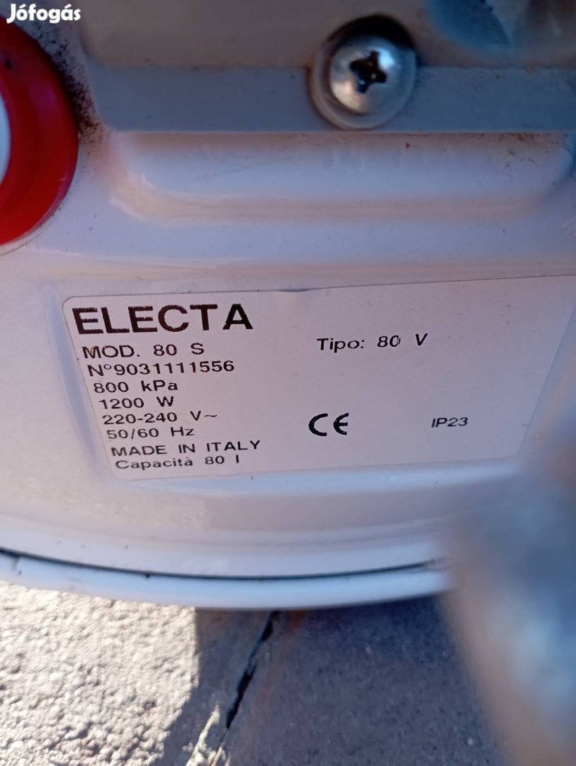 80 literes villanybojler