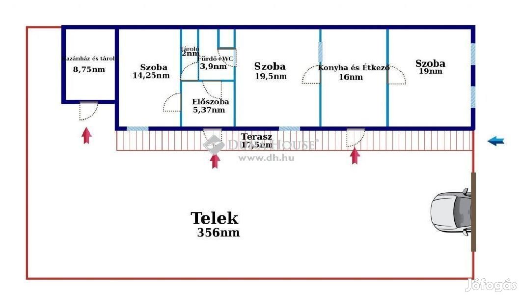 80 nm-es ház eladó Palkonya