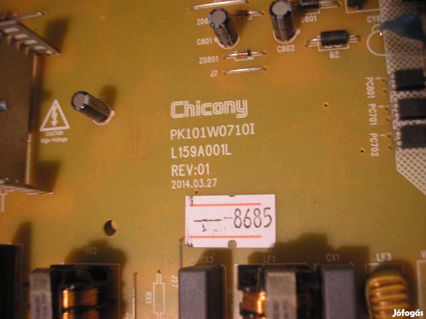 8685 Toshiba 47L6453DB tápegység PK101W0710I L159A001L REV:01