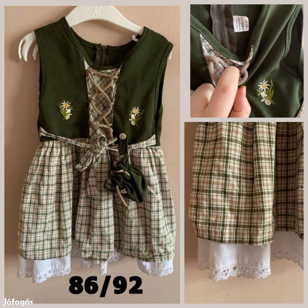 86/92-es keki színű Kislány Dirndl ruha