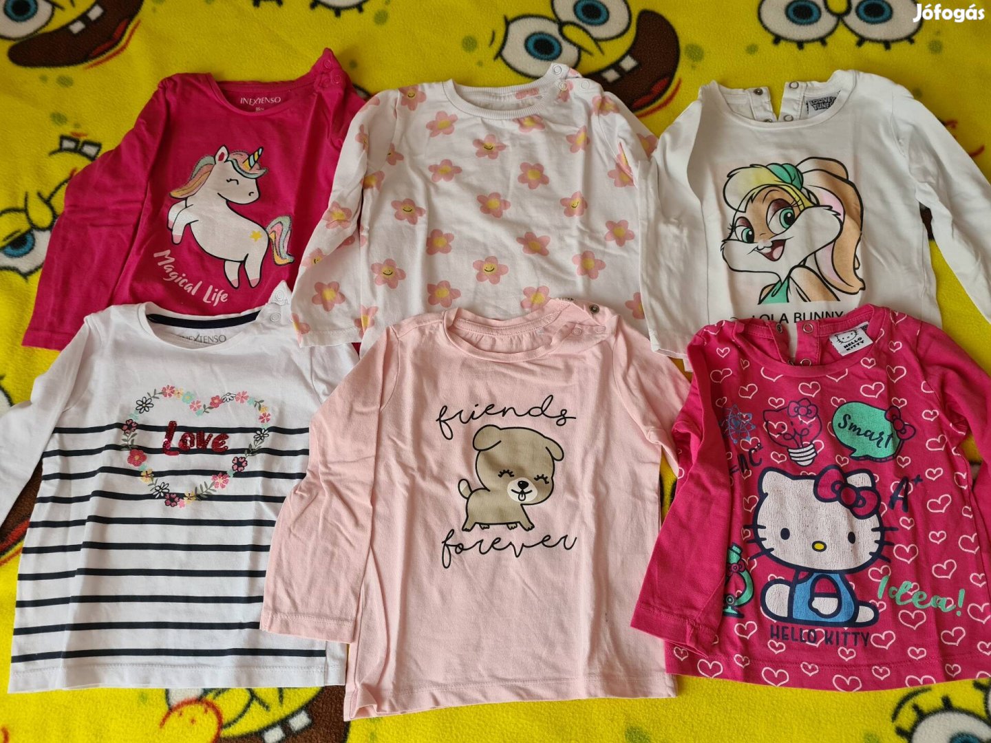 86-os 6 db-os kislány hosszúujju ruhacsomag