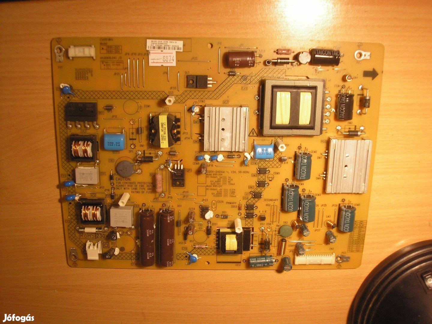 8874 Toshiba 40L7355 tápegység Darfon B191-203 4H.B1910.041