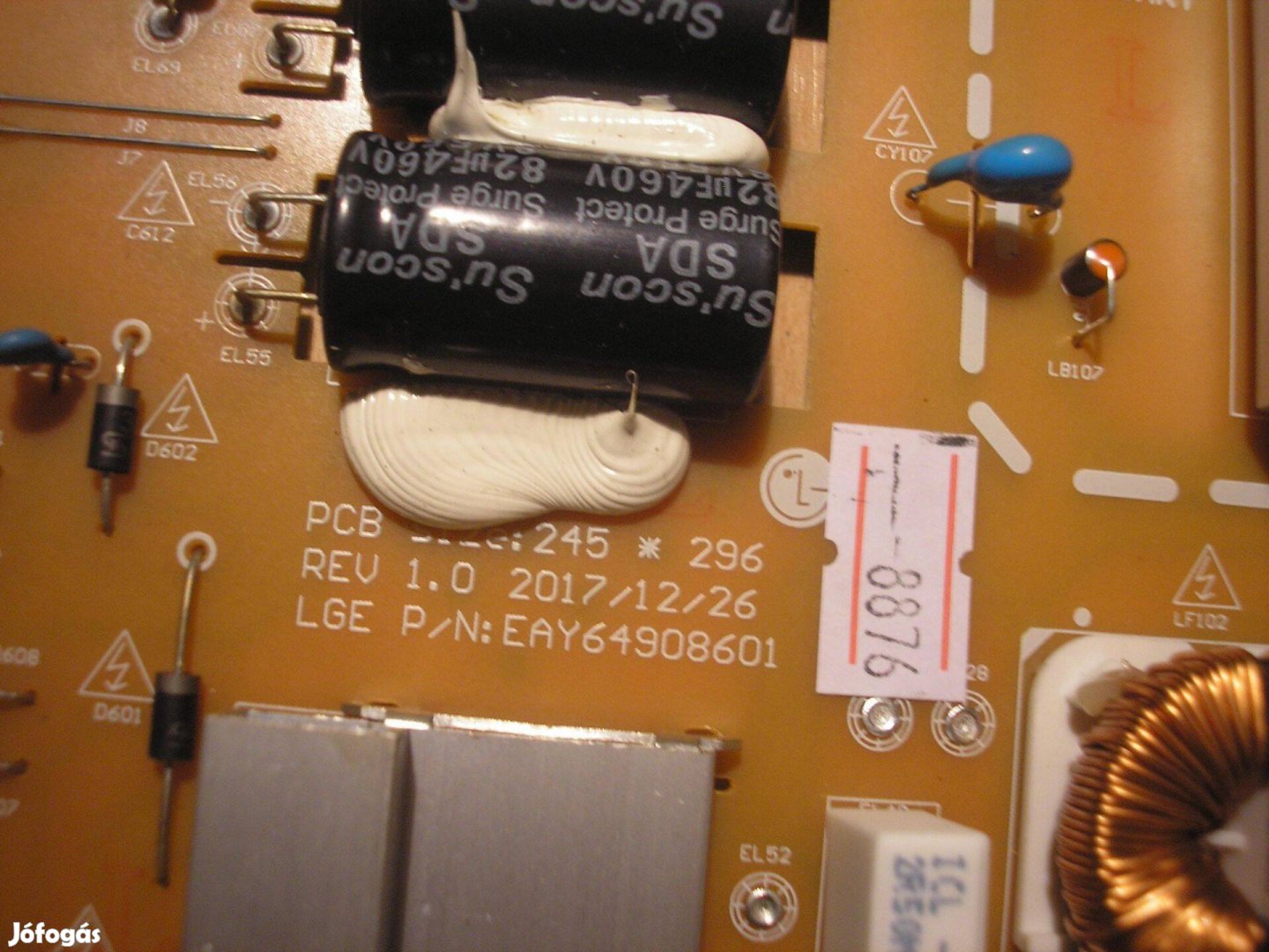 8876 LG 75UK6190 tápegység Lgp75T-18U1 Eay64908601 REV 1.0