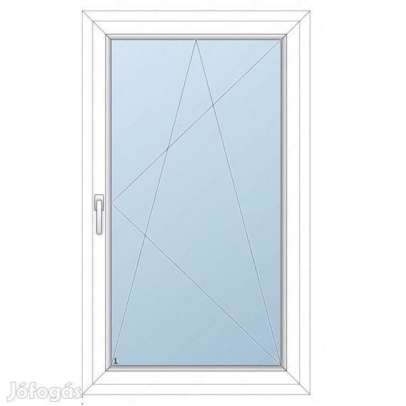 88x118 Műanyag ablak Bukónyíló, 3-rétegű üveg