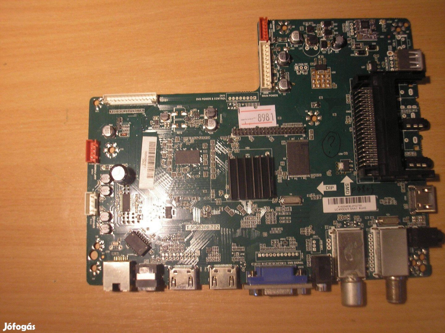 8981 hibás Sharp Aquos LC-49CFE5002E mainboard T.MS6308.702