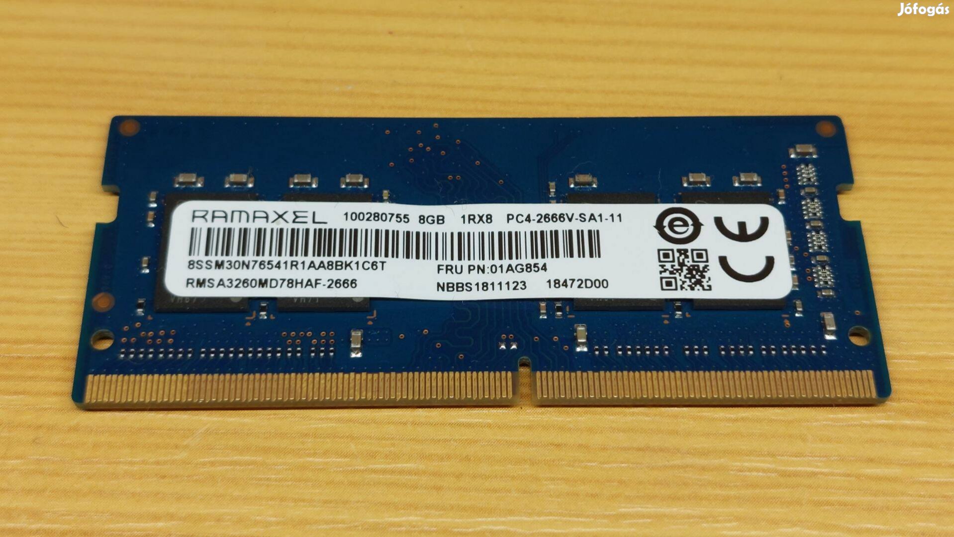 8GB DDR4 Laptop RAM (memória), 2666 Mhz Ramaxel, bővítés miatt eladó