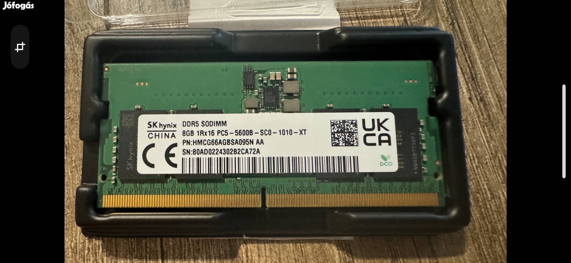 8GB DDR5 notebook ram - memória