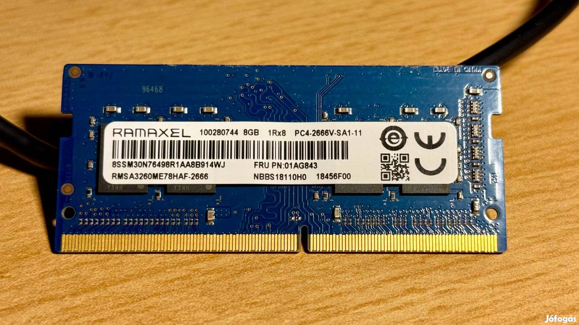 8GB laptom DDR4 memória eladó