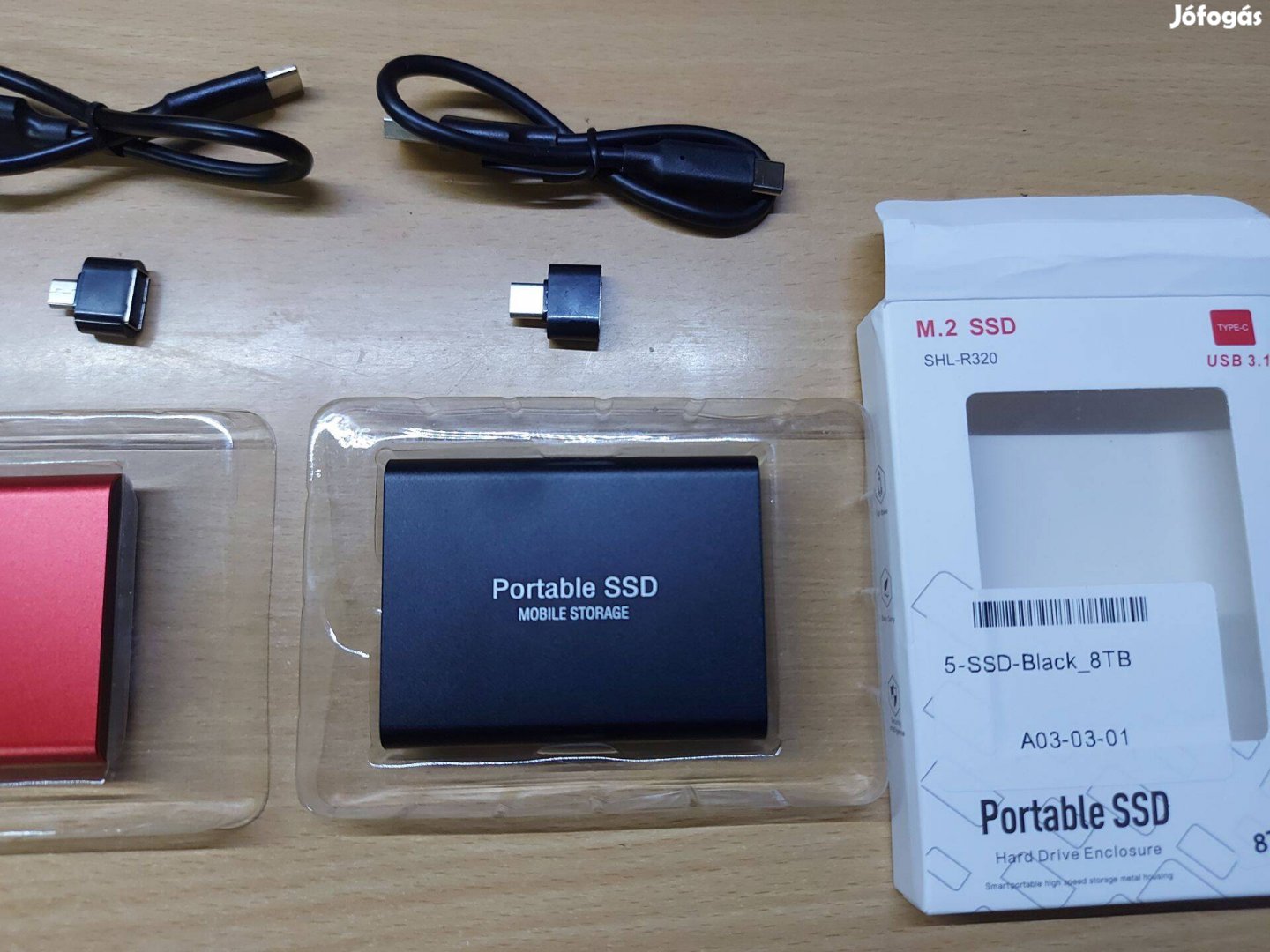 8 TB Külső SSD exfat Új! Dobozában! Fekete