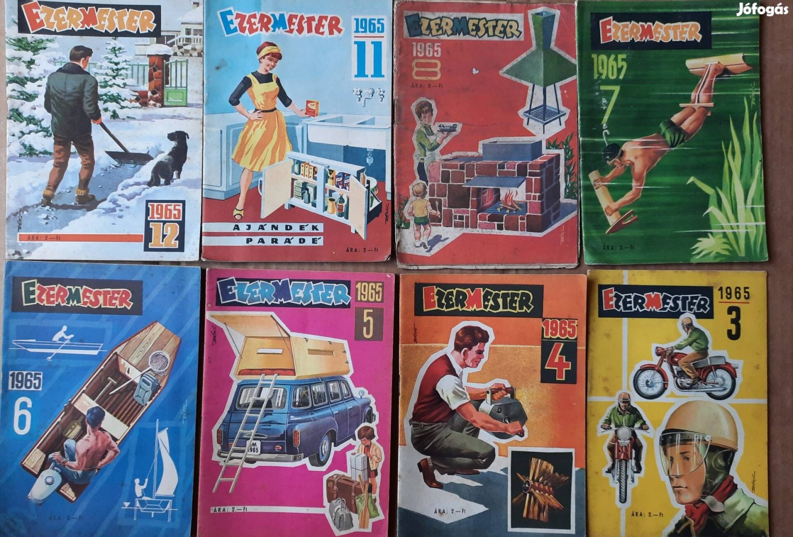 8 darab 1965-ös Ezermester újság eladó 