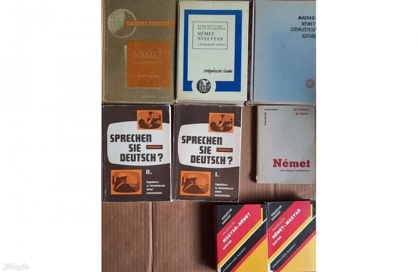 8 darab német nyelvkönyv és szótár eladó