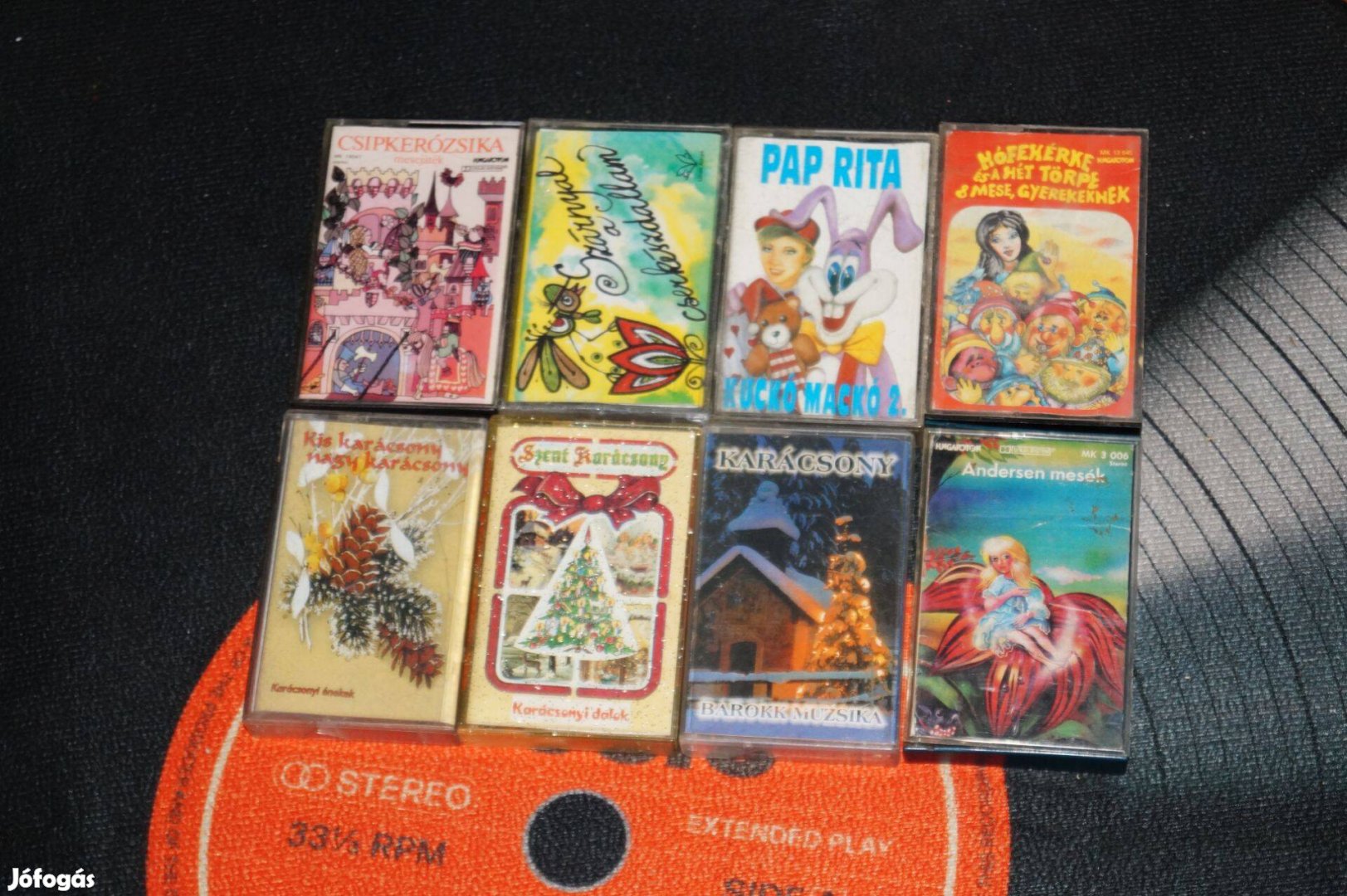 8 db gyermek mese és dalos magnó kazetta egyben olcsón csak