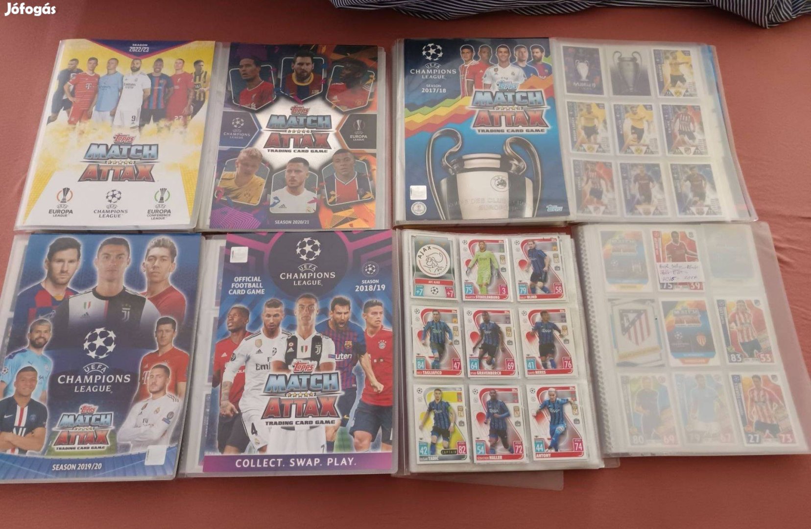 8 db match attax album rengeteg kártyával eladó