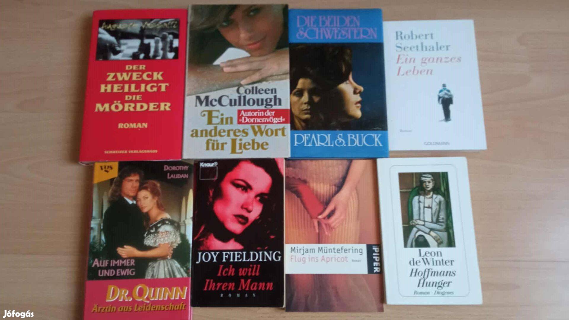 8 db német nyelvú könyv regény romantika együtt 2000 Ft