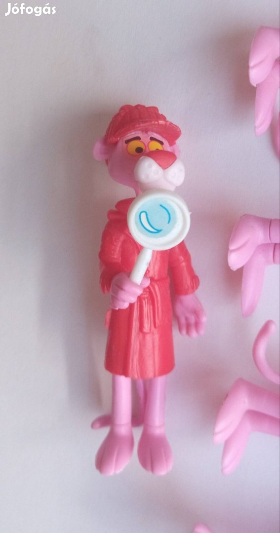 8 db rózsaszín párduc Kinder figura