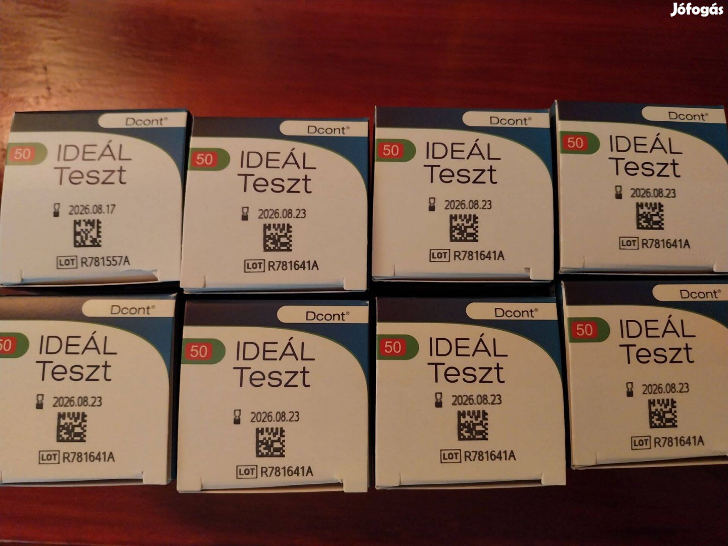 8 doboz Ideál tesztcsík egyben eladó