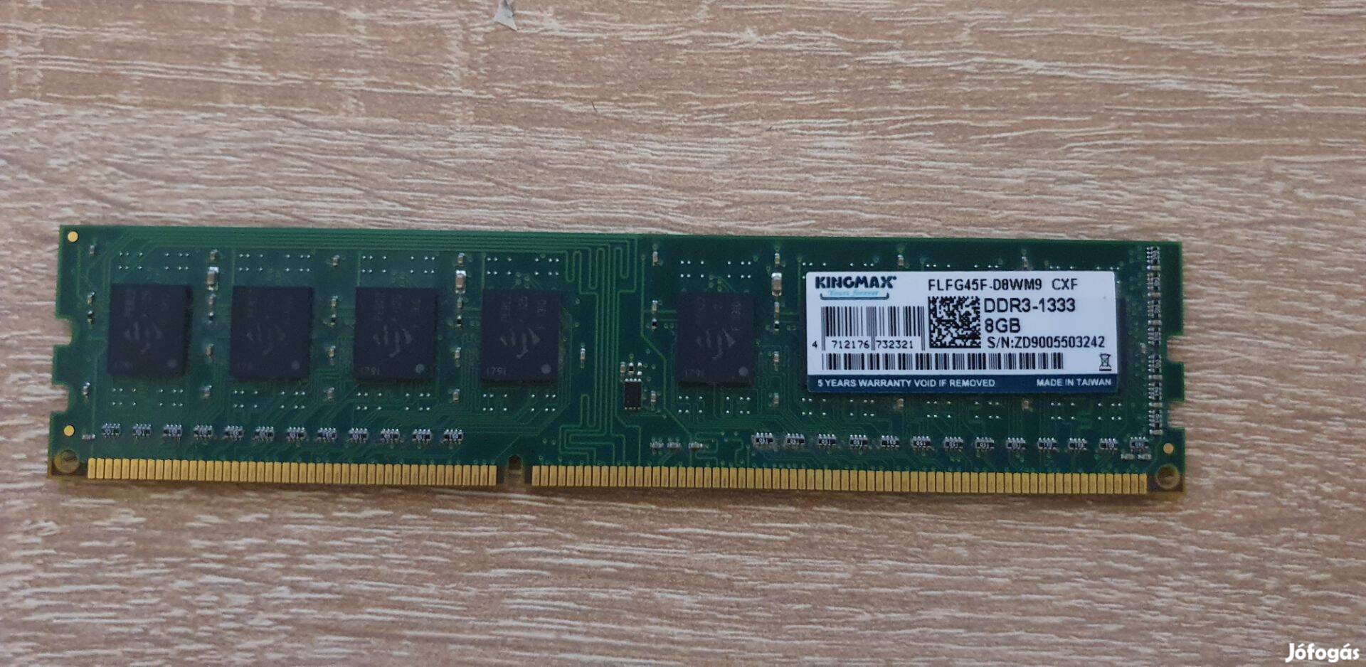 8 gb Kingmax ddr3 1333mhz memória