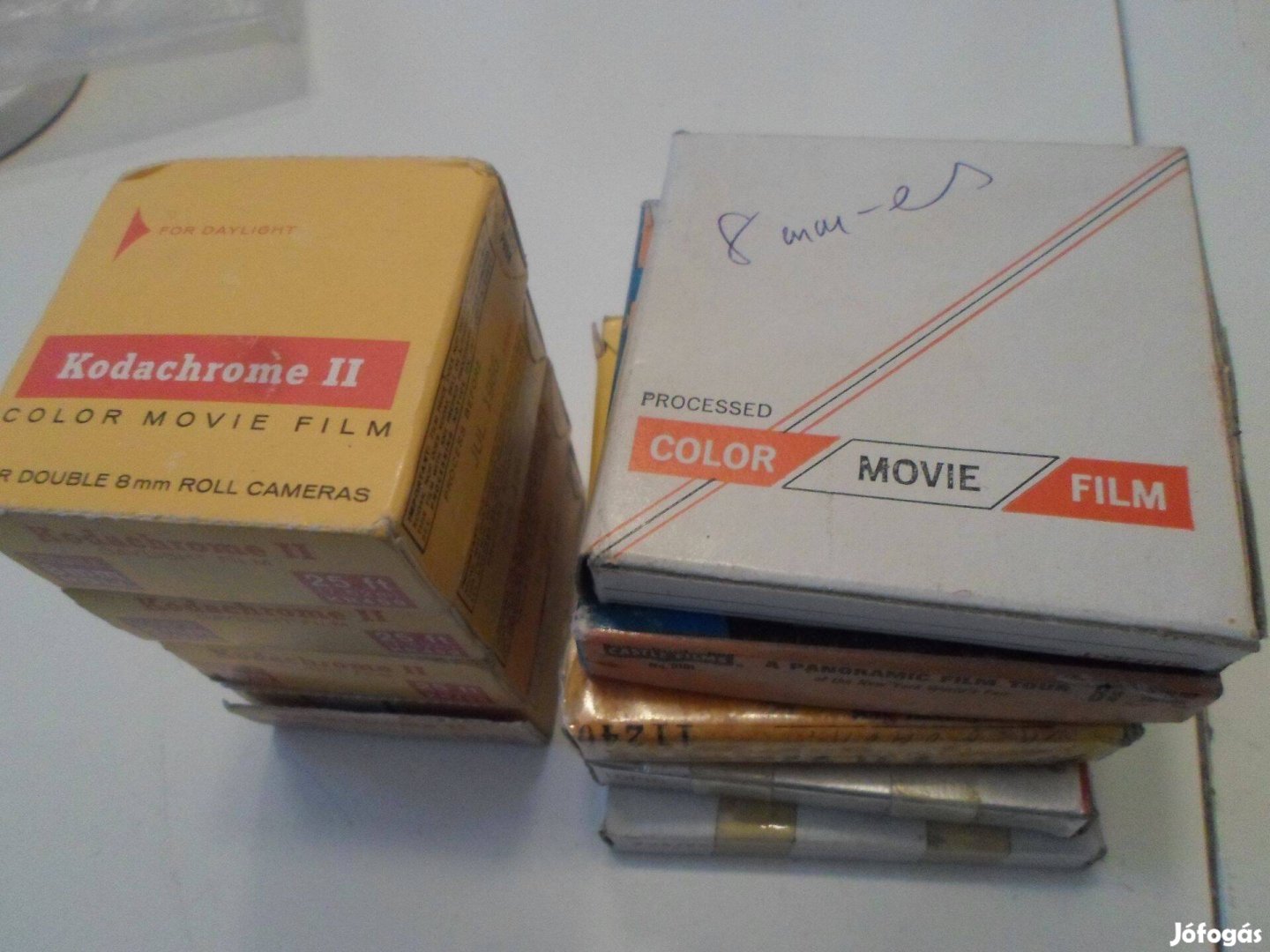 8 mm-es régi mozi filmszalag, 9 db, Kodak és Korvette