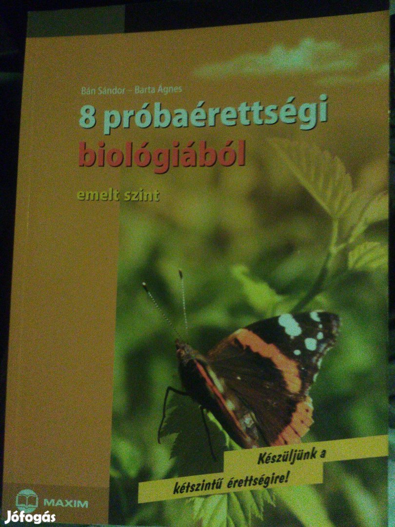 8 próbaérettségi biológiából könyv eladó