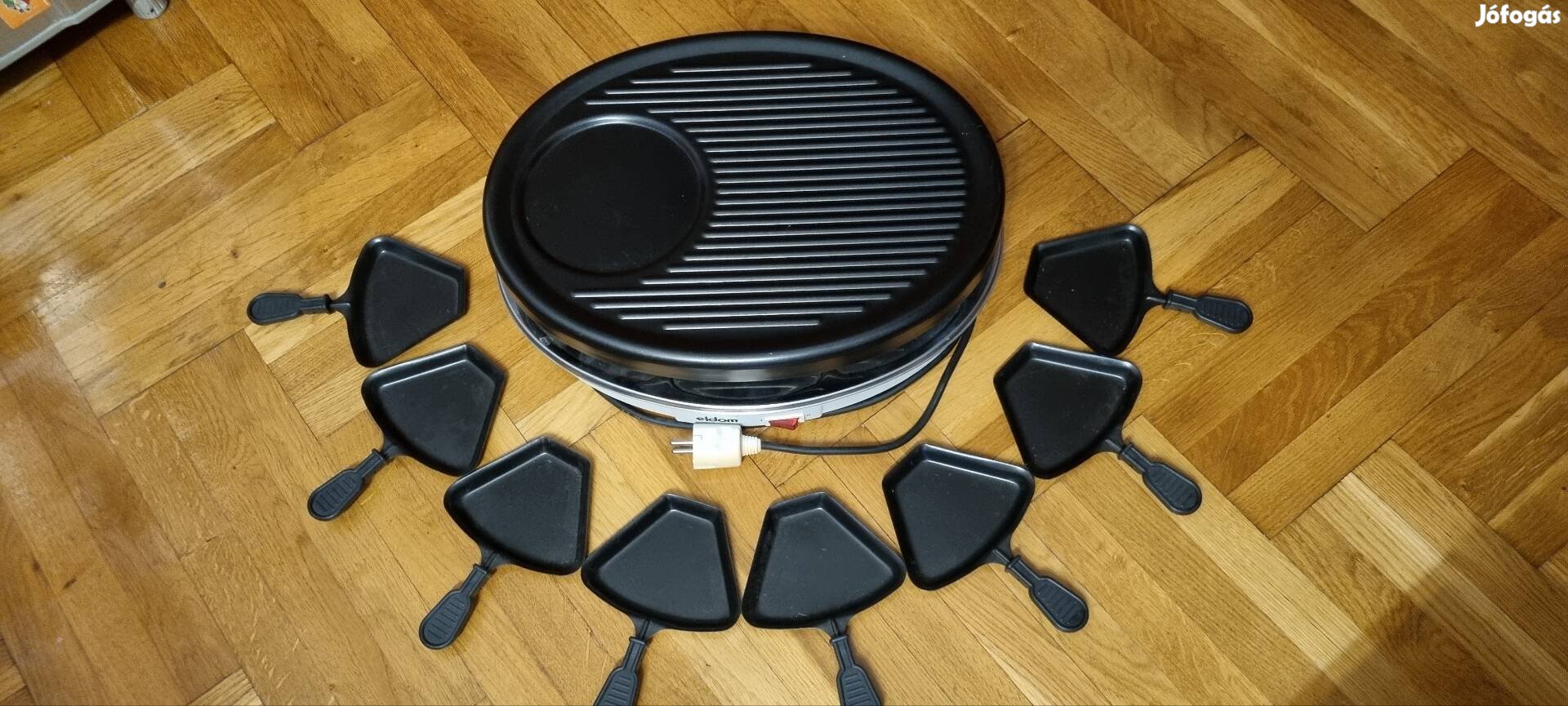 8 személyes asztali racklette grill sütő 