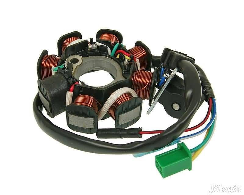8 tekercses generátor állórész (gyújtásalaplap) - GY6 125/150cc