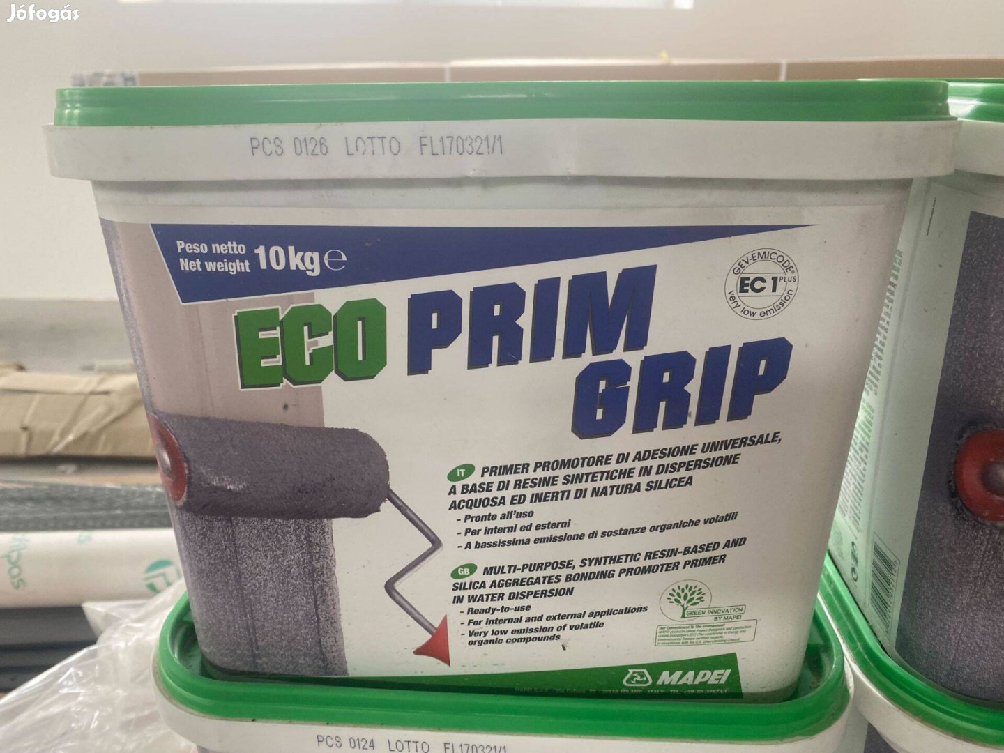 8 vödör Mapei Eco Prim Grip tapadóhíd 10 kg - Bontatlan, új!