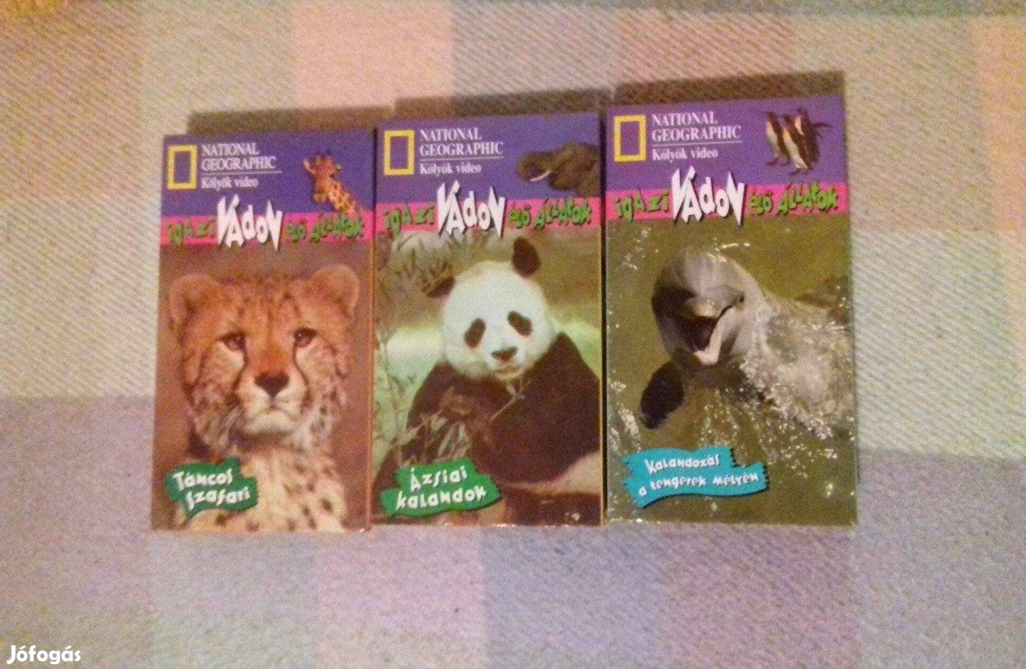 8db, jó minőség megkimélt természetfilm VHS kazetta- Olcsón!