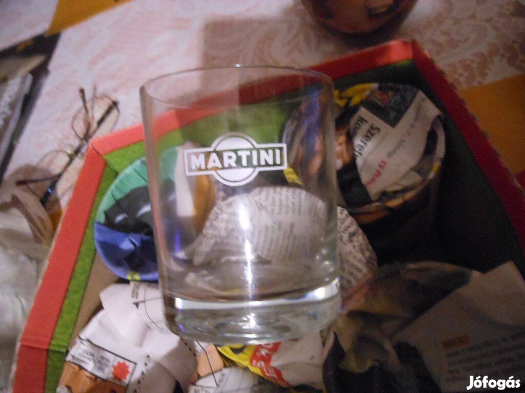 8dbos Martini felíratos vastagaljú hibátlan pohárszett