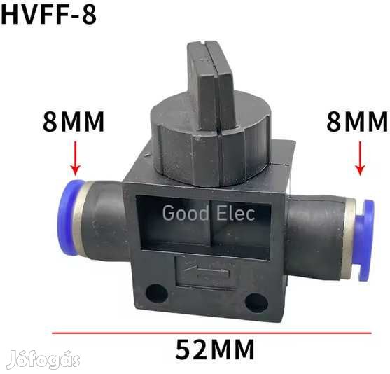8mm-es Gyorcsatlakozós Csap HVFF-8  (5904)